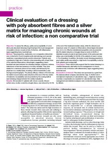 Clinical evaluation of a dressing with poly absorbent fibres and a silver matrix for managing chronic wounds at risk of infection: a non comparative trial